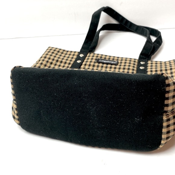 Longaberger Homestead Small Plaid Tote Handbag and make up bag - Picture 9 of 12